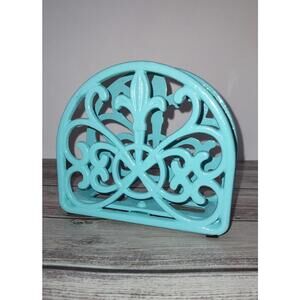 Fleur De Lis Cast Iron Napkin Holder